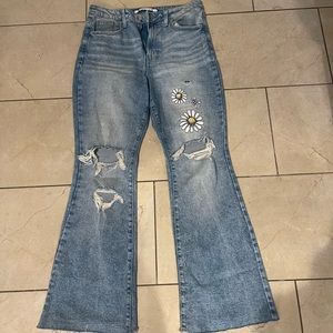 Women’s flare ripped jeans